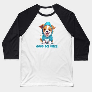 Good Boi Corgi Vibes Baseball T-Shirt